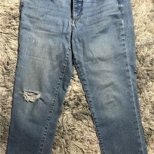Sonoma Light Blue Skinny Jeans with Knee Distress